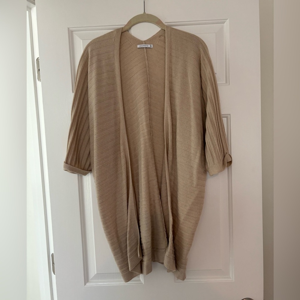 Staccato Beige Textured Cardigan